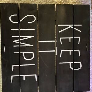 Black and White Wall Decor Sign